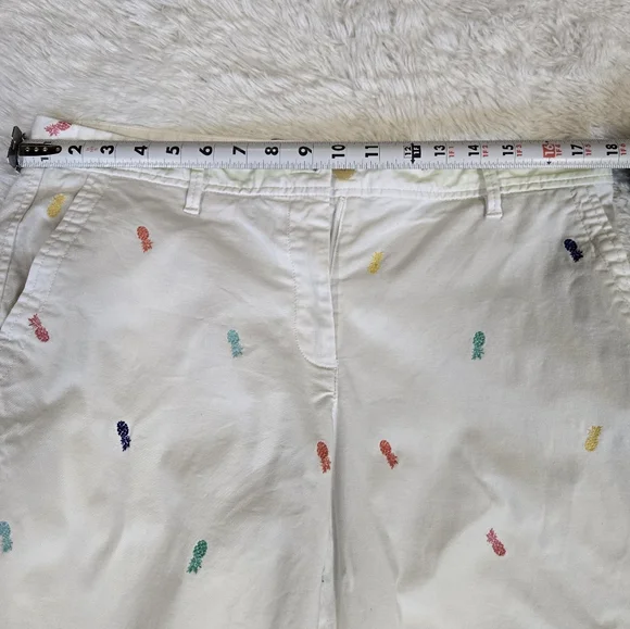 Talbots Pineapple Print Relaxed Chinos - Picture 7 of 10